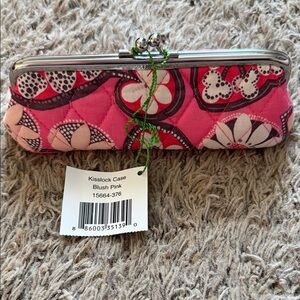 Vera Bradley Blush Pink Floral Kisslock Case